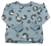 Modro-sivá vzorovaná mikina Tu