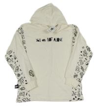 Nové - Bílo-černá vzorovaná mikina s kapucí M&S