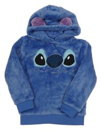 Modrá plyšová mikina so Stitchem a kapucňou Disney