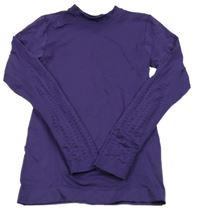 Tmavofialové thermo triko 