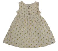 Svetloružové vzorované bavlnené šaty Topomini