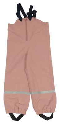 Světlerůžové šusťákové podšité laclové kalhoty H&M