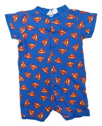 Modrý kraťasový overal se Supermanem H&M