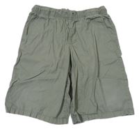 Khaki plátenné kraťasy C&A