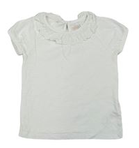 Biele tričko s límečkem z madeiry F&F