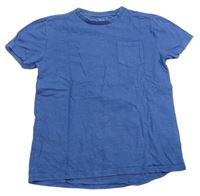 Modrošedé tričko s vreckom Next