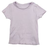 Lila rebrované crop tričko Primark