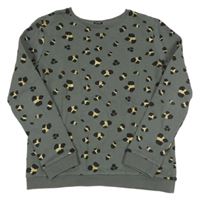 Khaki mikina so vzorom Kiabi