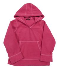 Fuchsiová fleecová mikina s kapucňou George