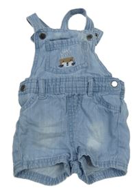 Světlemodré laclové riflové kraťasy s vydrou Lupilu