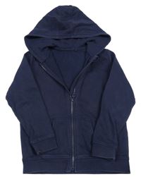 Tmavomodrá prepínaci mikina s kapucňou George