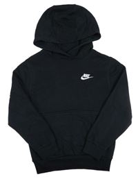 Černá mikina s logem a kapucí Nike 