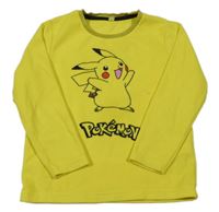 Žlté fleecové tričko s Pikachuem C&A