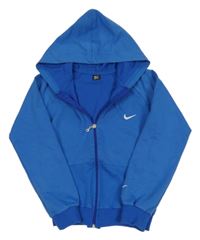 Tmavomodrá propínací mikina s kapucí Nike