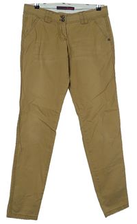 Dámske béžové plátenné chino nohavice Tom Tailor