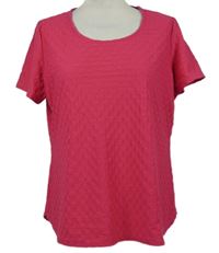 Dámské fuchsiové vzorované tričko M&S