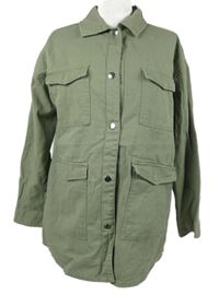 Dámská khaki riflová košilová bunda Dunnes 