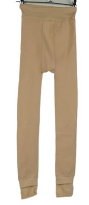 Dámské světleoranžové zateplené punčochové legíny 