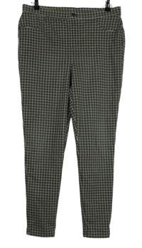 Dámske tmavosivé kockované tregíny George