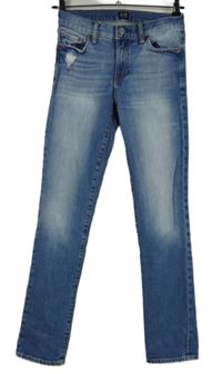 Dámske svetlomodré šisované skinny rifle GAP