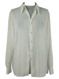 Dámská bílá proužkovaná žoržetovná halenka C&A