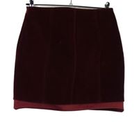 Nové - Dámska karmínová zamatová sukňa