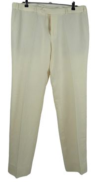 Pánske smotanové nohavice s pukmi Kaya