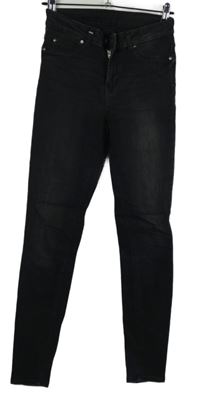 Dámske čierne skinny rifle