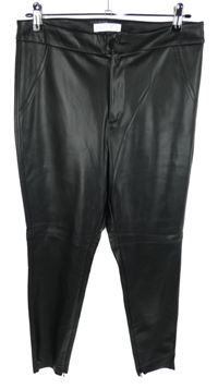 Dámské černé koženkové skinny kalhoty Primark 