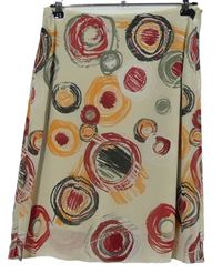 Dámska smetanovo-farebná vzorovaná šifónová sukňa Comma