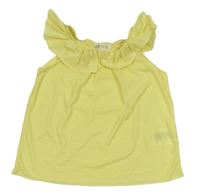 Žltý top s volánikom H&M