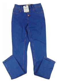 Modré high waist skinny rifle New Look