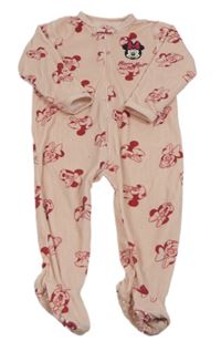 Světlerůžový sametový overal s Minnie Disney