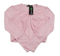 Nové - Ružové čipkové bolerko