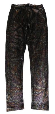 Čierno-farebné trblietavé zamatové legíny V by Very