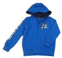 Modrá prepínaci mikina s raketou a kapucňou Lupilu