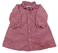 Vínové manšestrové propínací šaty Primark