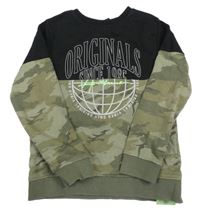 Černo-army mikina s potlačou George