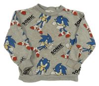 Sivá mikina so Sonicem H&M