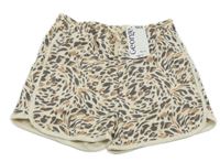 Nové - Béžové vzorované teplákové kraťasy George