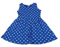 Modré bavlnené šaty s kvietkami Palomino