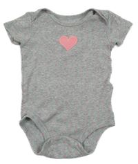 Sivé body s bodkami a srdcem Carter's