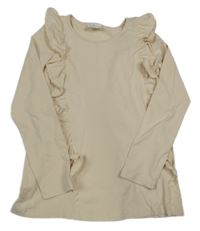 Béžové triko s volány Jonas Nielsen