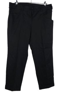 Nové - Dámské černé plátěné kalhoty Leiss