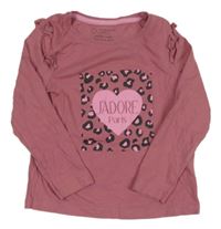 Ružové tričko so srdiečkom Primark