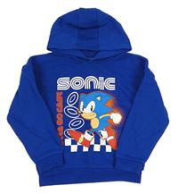 Cobaltově modrá mikina se Sonicem a kapucí 