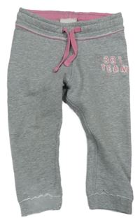 Šedé tepláky s nápisem H&M