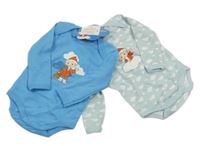 Nové - 2x body - modré + šedé s obrázky 