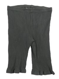 Tmavosivé rebrované elastické kraťasy Matalan