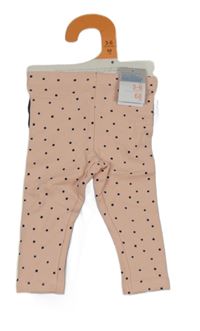 Nové - 2x legíny - Světlerůžové puntíkaté + tmavomodré Primark